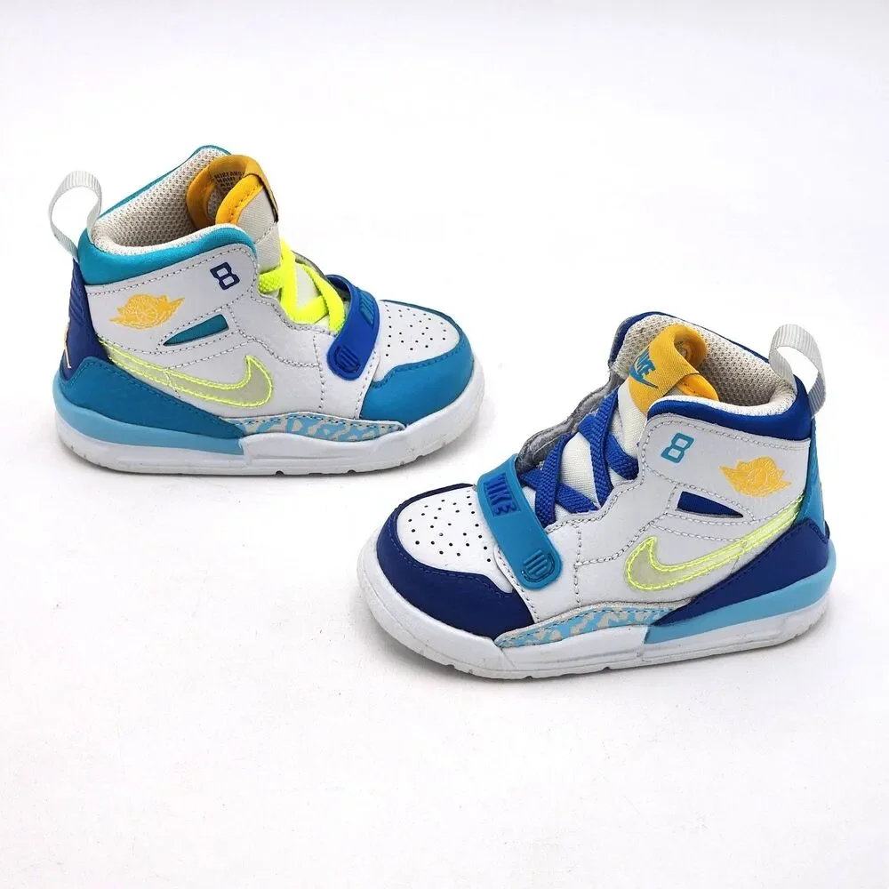 Nike Kids Jordan Legacy 312 SE High Top Sneakers Blue Lagoon Toddler's Size 5C